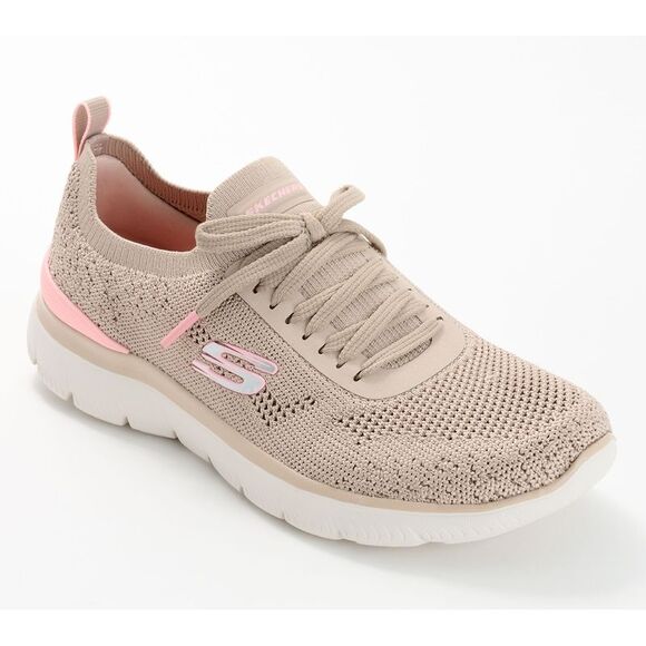 Skechers Women's Sz 9 Summits Vegan Washable Knit Slip-On Sneaker Gray A650384 - Picture 1 of 4